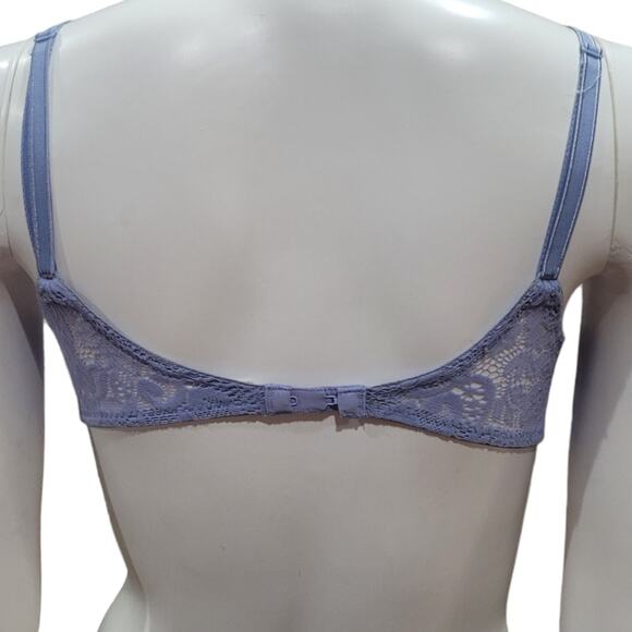 Vntg 90s Bestform 6439 Lace Bra Sz 34C Lavender Purple Sheer Romantic Feminine - Picture 4 of 8